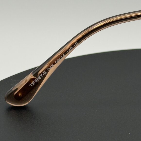 Tom Ford TF5687-B Transparent Brown Blue Light Glasses Display 56-14-140 READ - Picture 8 of 10